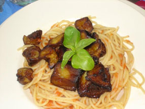 Spaghettini with Eggplants (Trapani)