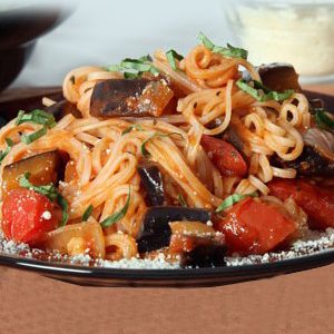 Spaghetti with Eggplants Palermo Style